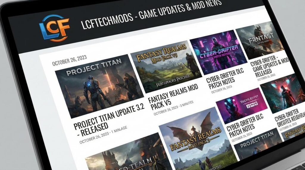 updates on new games lcftechmods